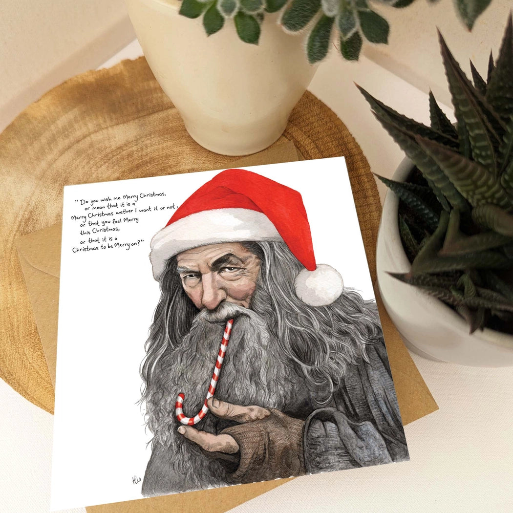 Carte de noël Gandalf