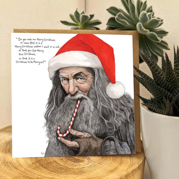 Carte de noël Gandalf