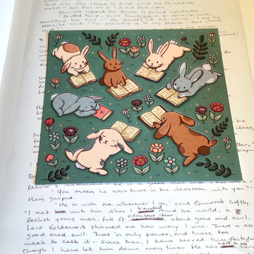Carte postale - Club de lecture lapins