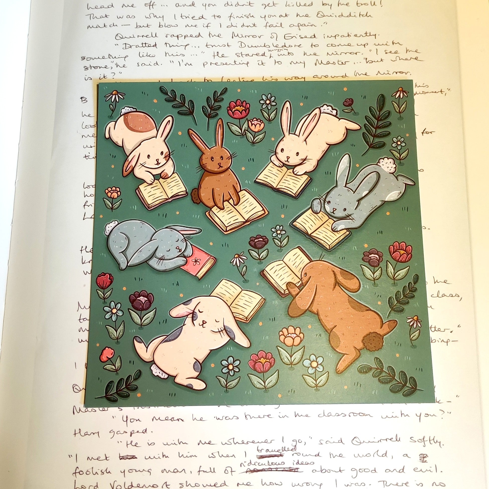 Carte postale - Club de lecture lapins