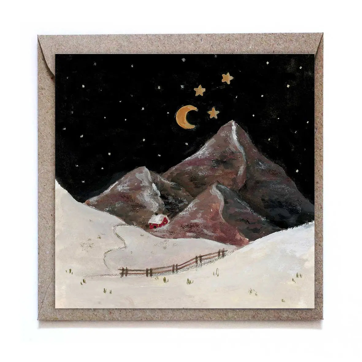 Carte de voeux - Maison à la montagne