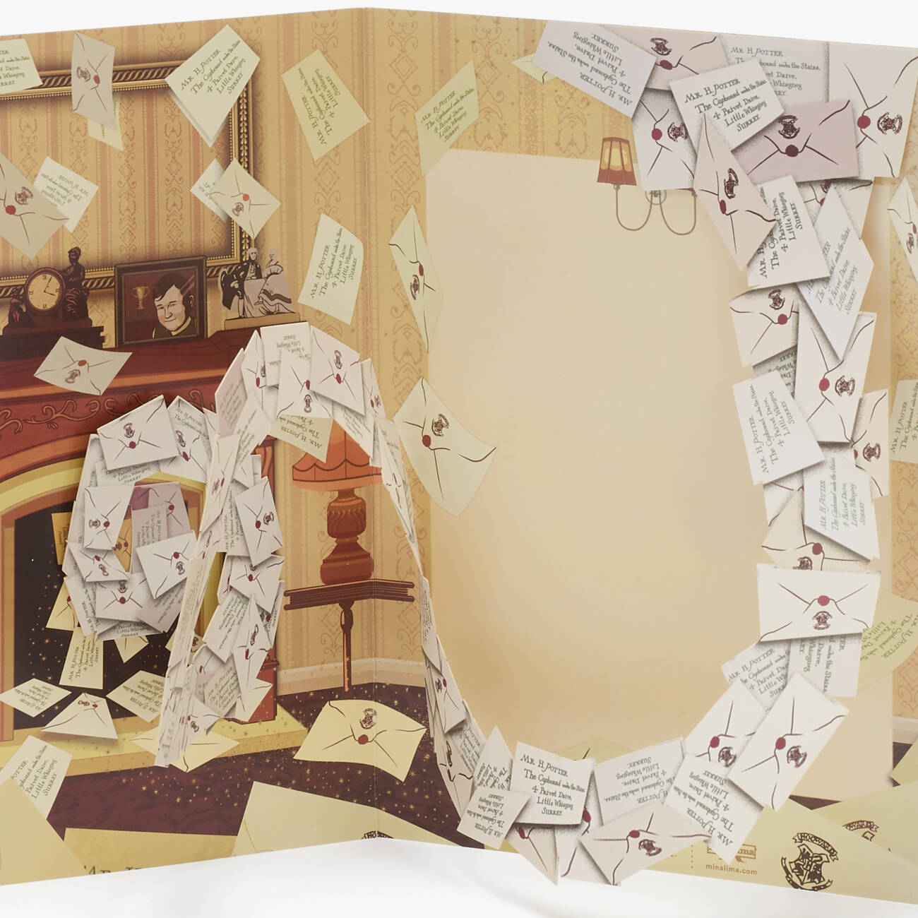 Carte 3D Lettre d'acceptation de Poudlard – 25 ans de magie