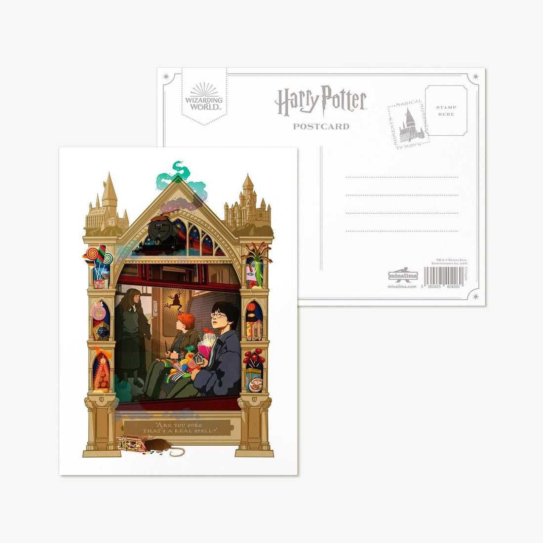 Carte postale Harry Potter illustrée par MinaLima - "Are you sure that's a real spell?" - La Muchette
