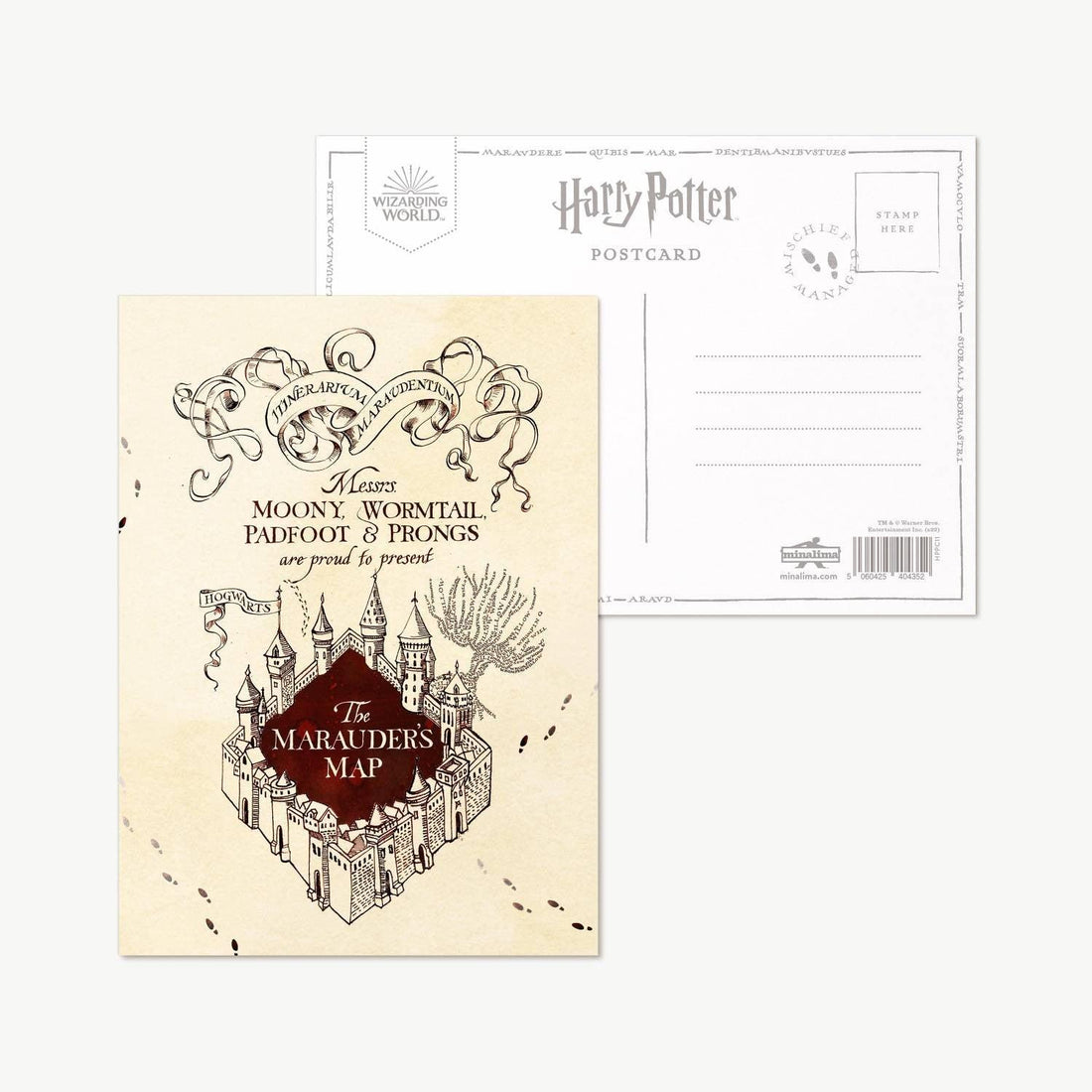 Carte postale Harry Potter par MinaLima - Carte du Maraudeur - La Muchette