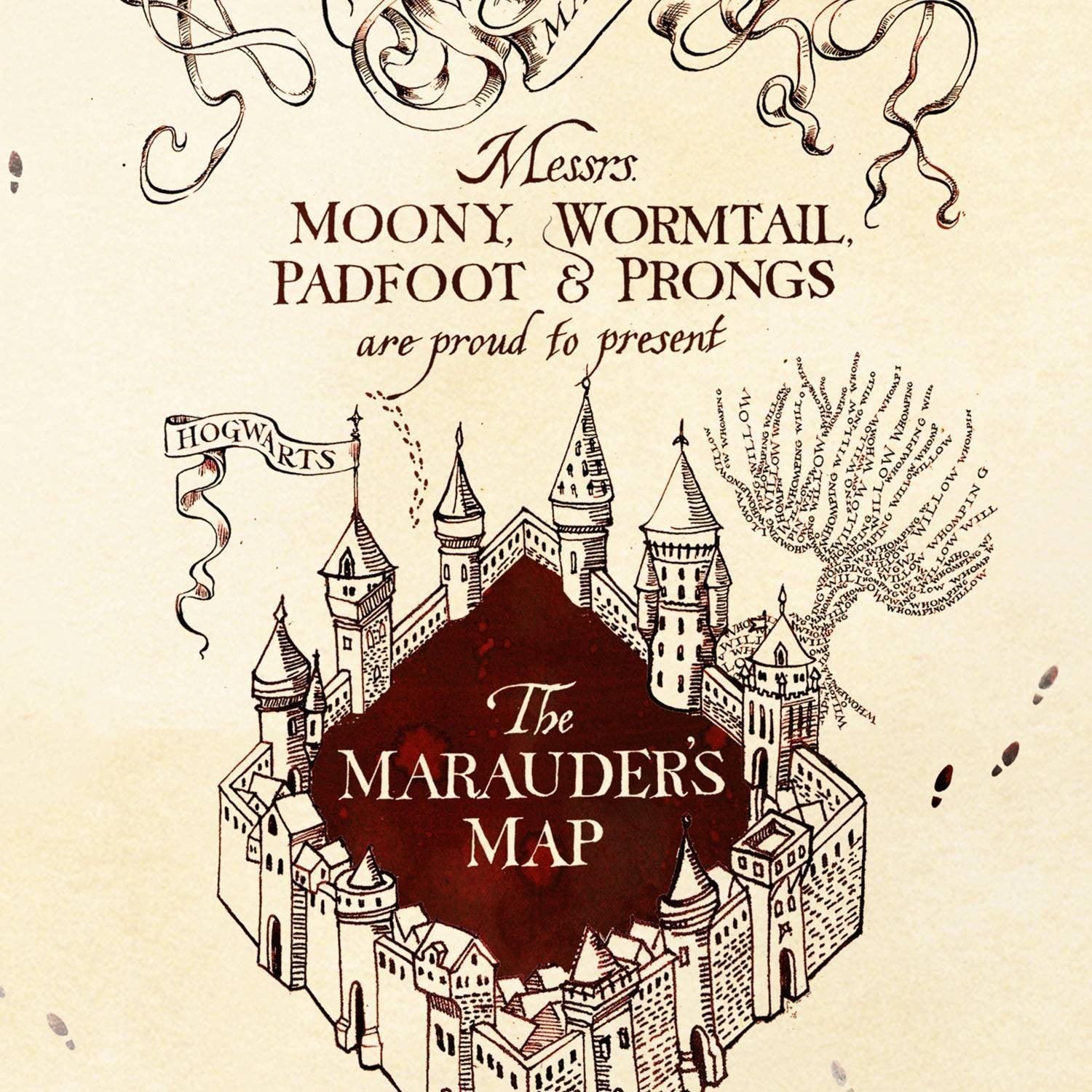 Carte postale Harry Potter par MinaLima - Carte du Maraudeur - La Muchette