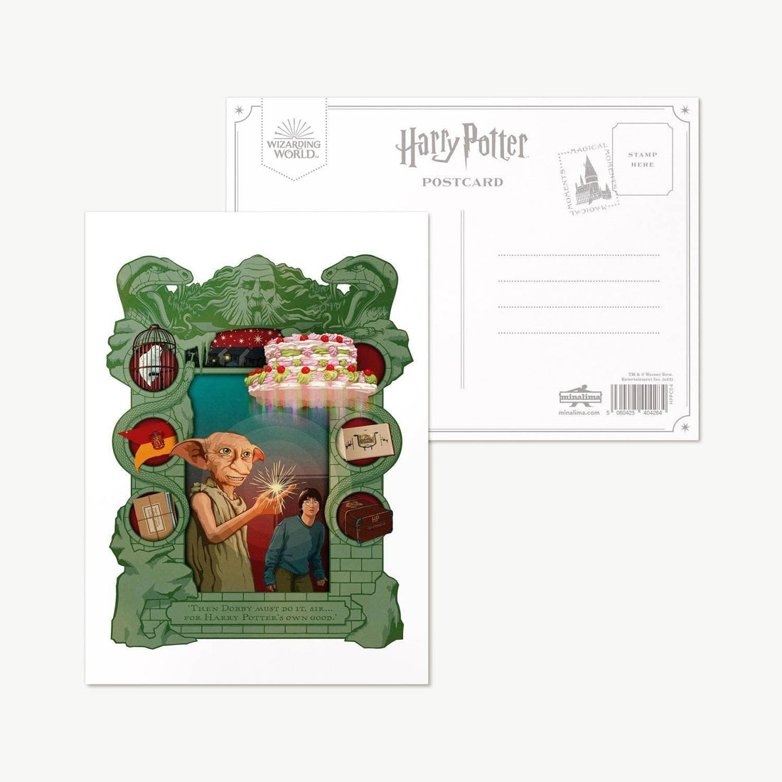 Carte postale Harry Potter par MinaLima - Dobby l'elfe libre - La Muchette