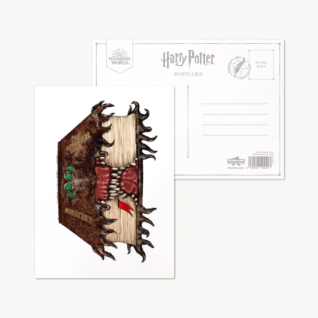 Carte postale Harry Potter par MinaLima - Le Livre des Monstres - La Muchette