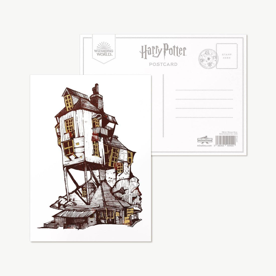 Carte postale Harry Potter par MinaLima - Le Terrier - La Muchette