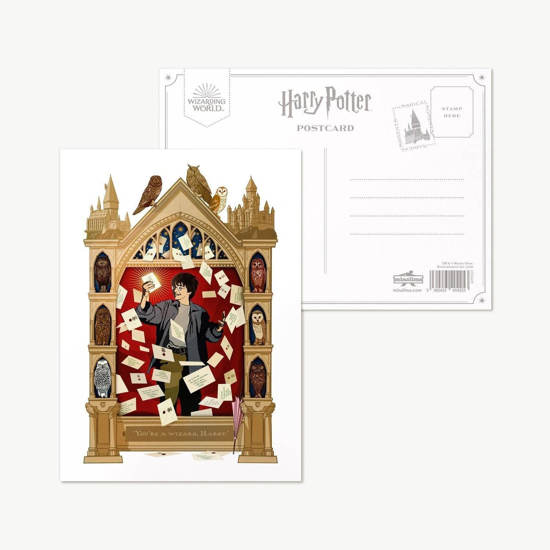 Carte postale Harry Potter par MinaLima - You're a Wizard Harry - La Muchette