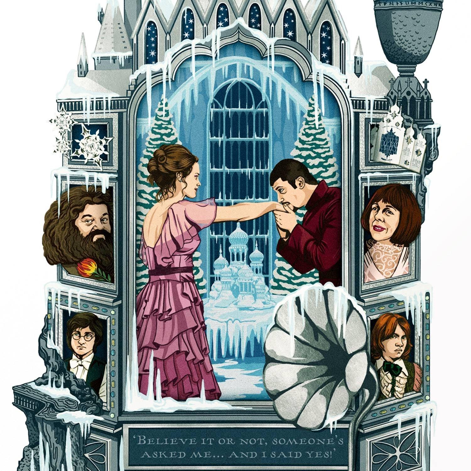 Carte postale Harry Potter par MinaLima - Yule Ball - La Muchette