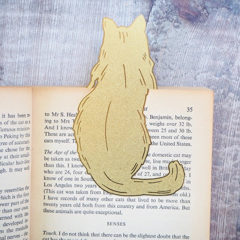 Marque - page doré - Chat - La Muchette