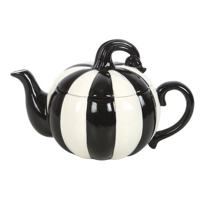Théière Citrouille noire et blanche - La Muchette