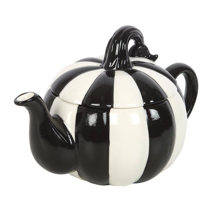 Théière Citrouille noire et blanche - La Muchette