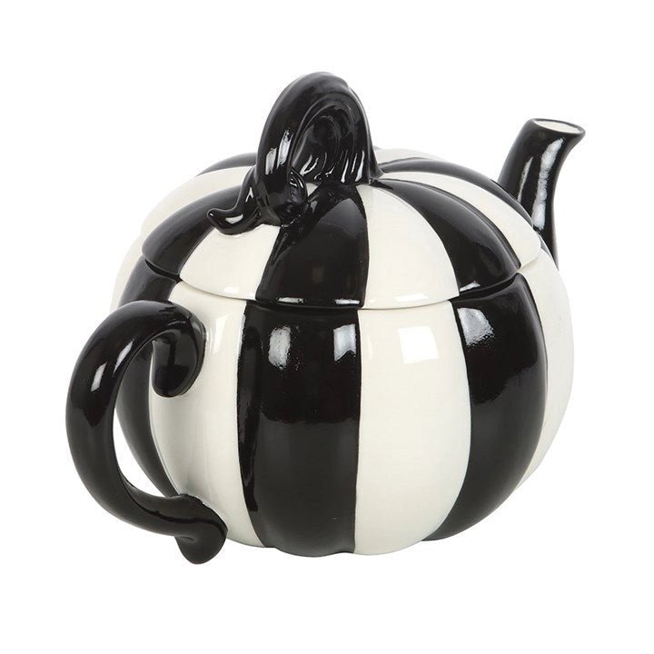 Théière Citrouille noire et blanche - La Muchette