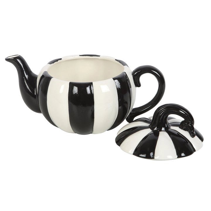 Théière Citrouille noire et blanche - La Muchette