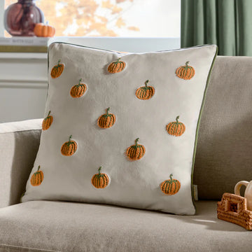 Housse de coussin en velours - Citrouilles