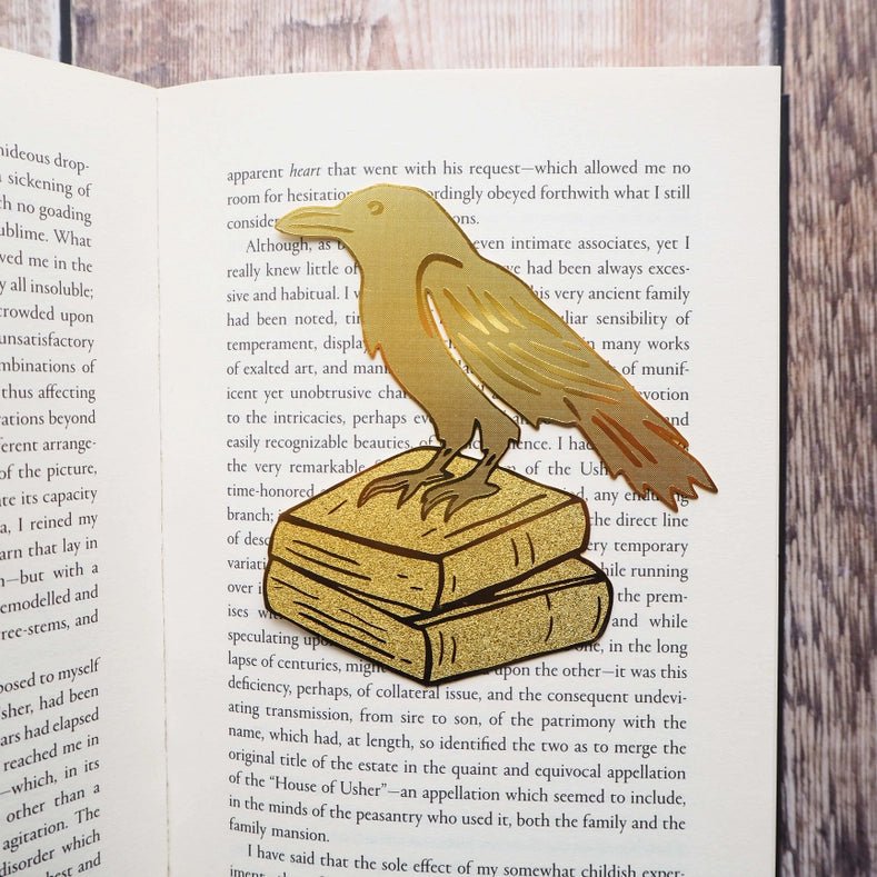 Marque - page doré - Corbeau - La Muchette