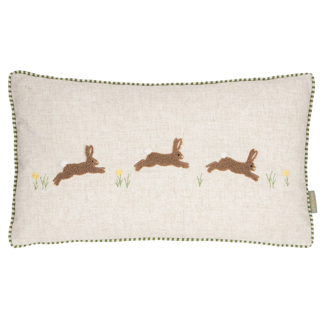 Coussin touffeté Trio de lapins - La Muchette
