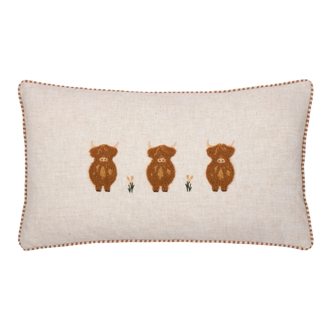 Coussin touffeté Vaches Highland - La Muchette