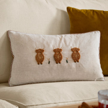Coussin touffeté Vaches Highland - La Muchette