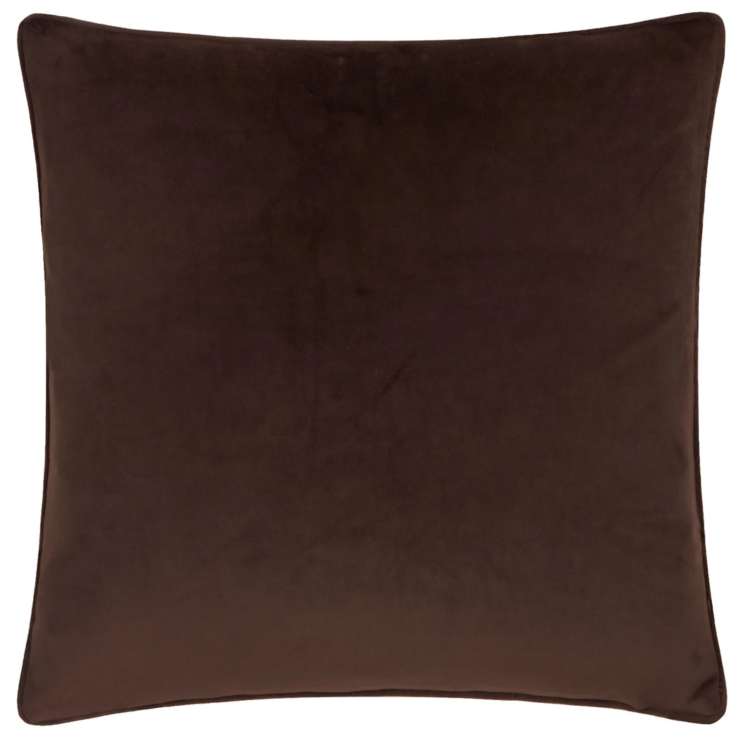 Coussin en velours bordeau - Animaux de la forêt