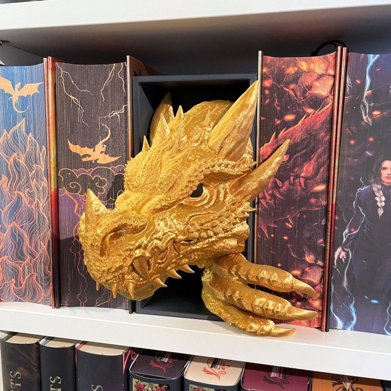 Booknook Dragon Doré 20cm