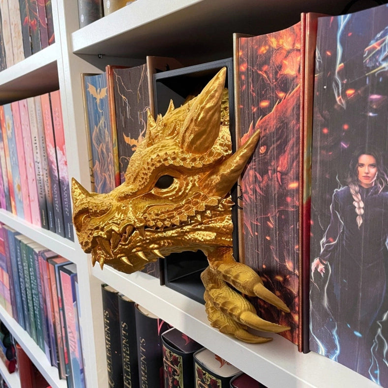 Booknook Dragon Doré 20cm
