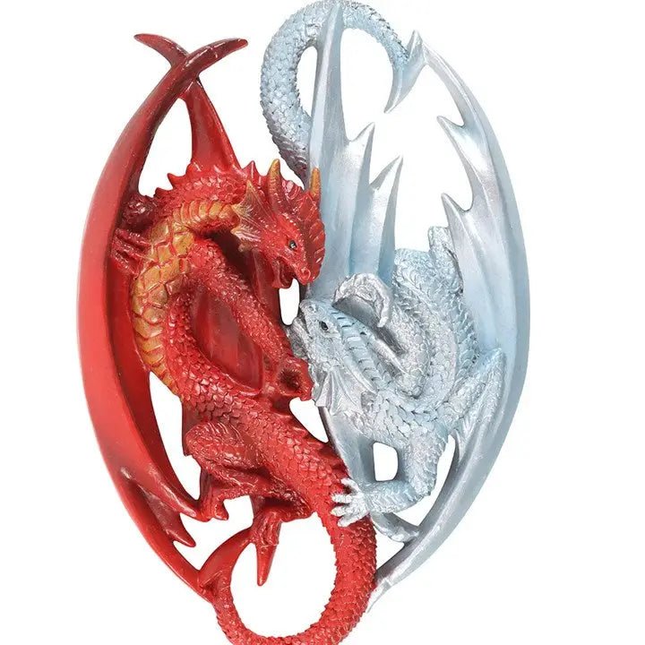 Décoration À Suspendre En Forme De Dragon De Feu Et De Glace - La Muchette
