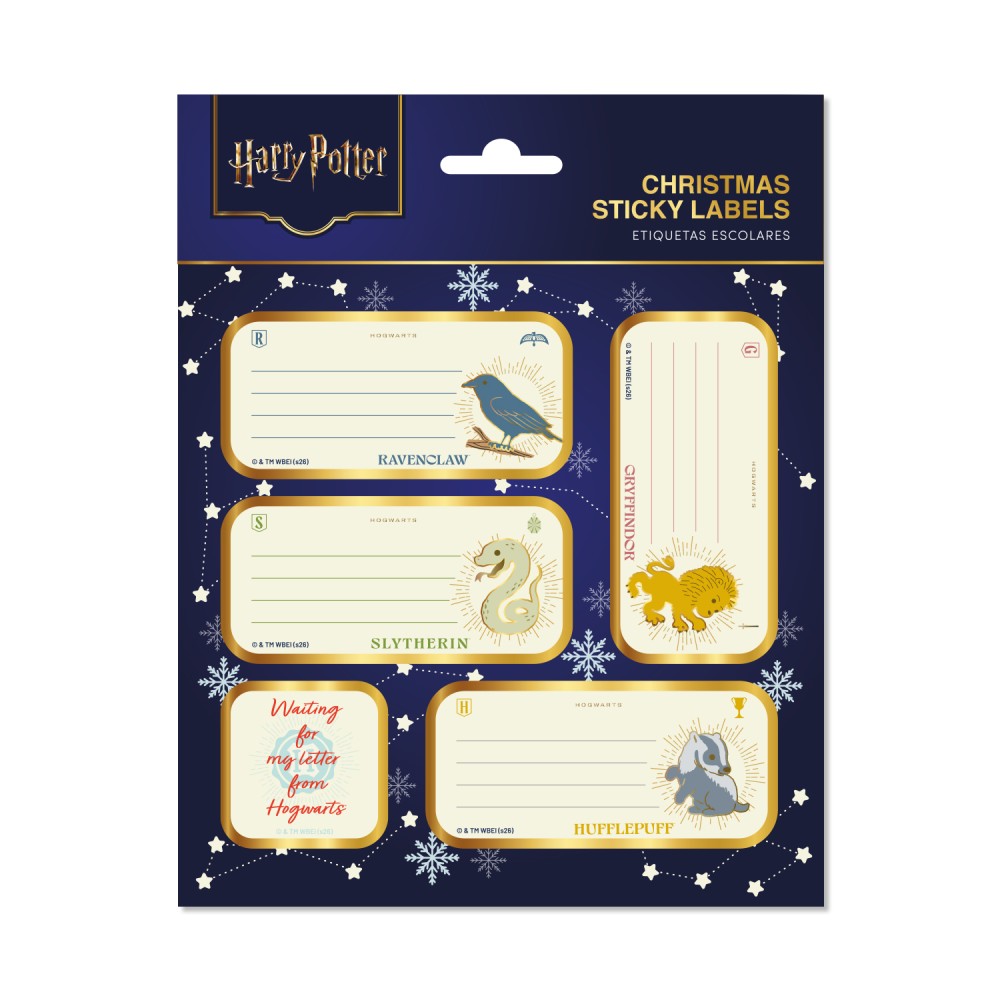 Etiquettes adhésives Noël premium Harry Potter - La Muchette