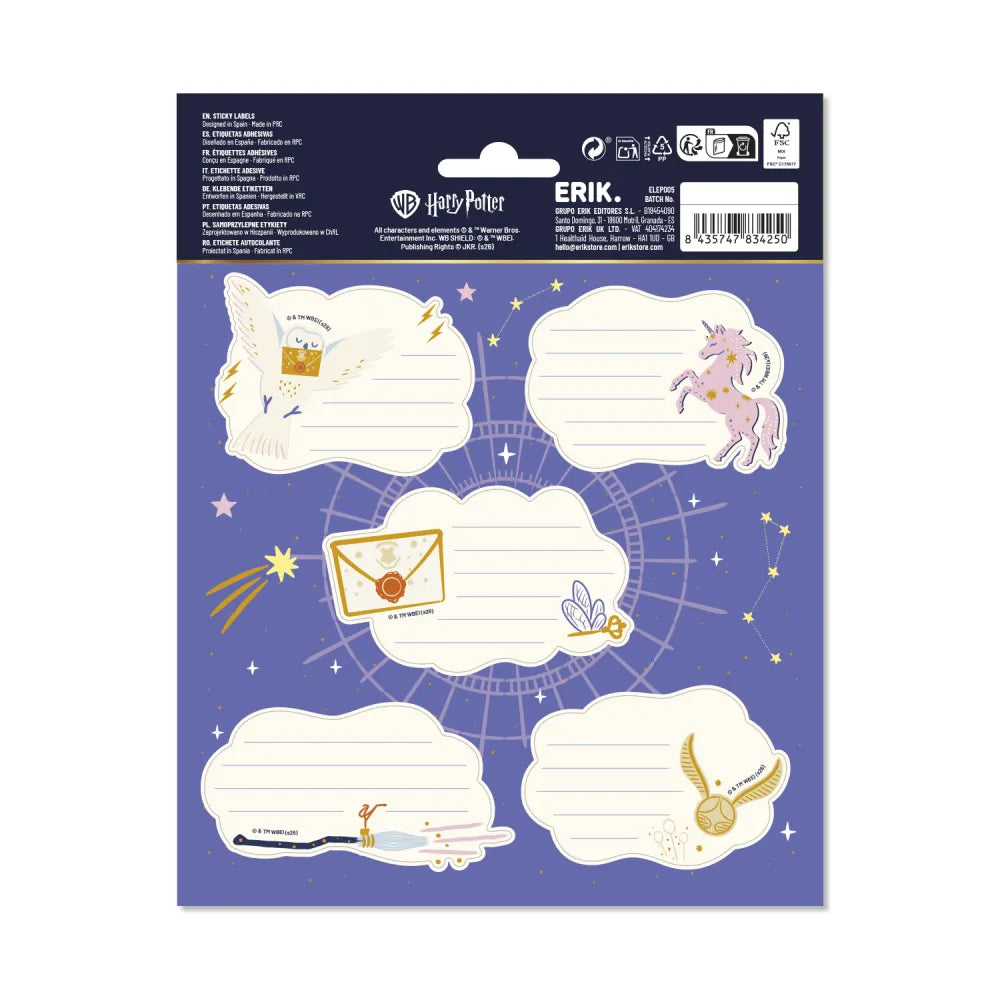 Etiquettes adhésives premium Harry Potter - La Muchette