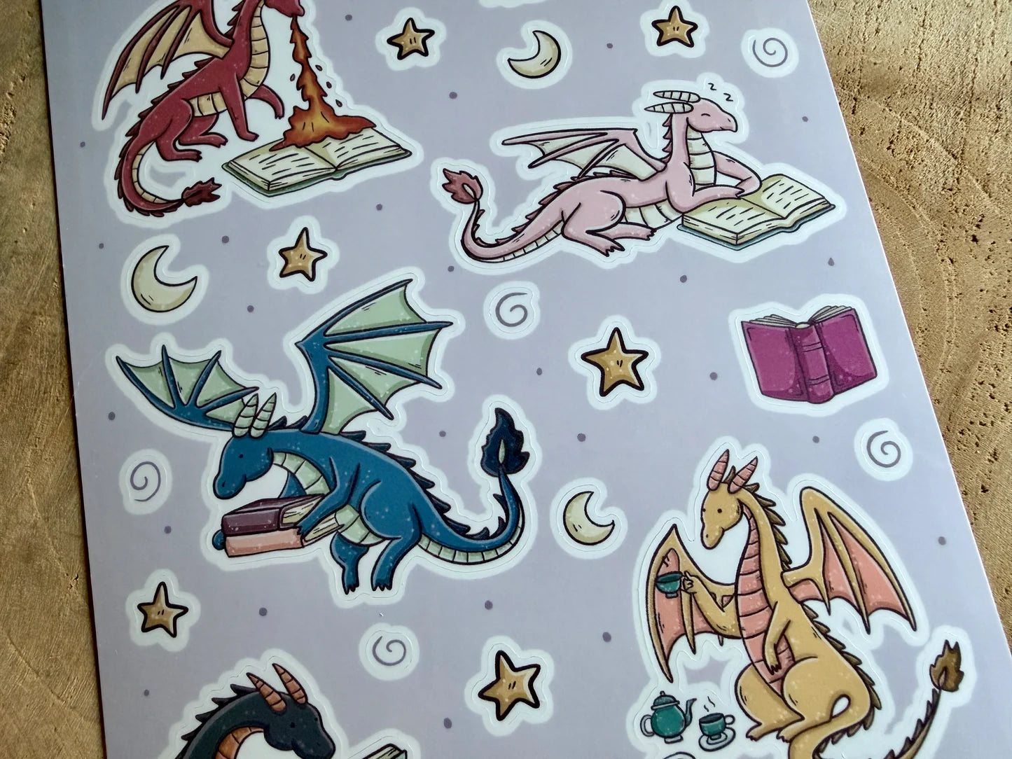 Feuille de Stickers - Dragons