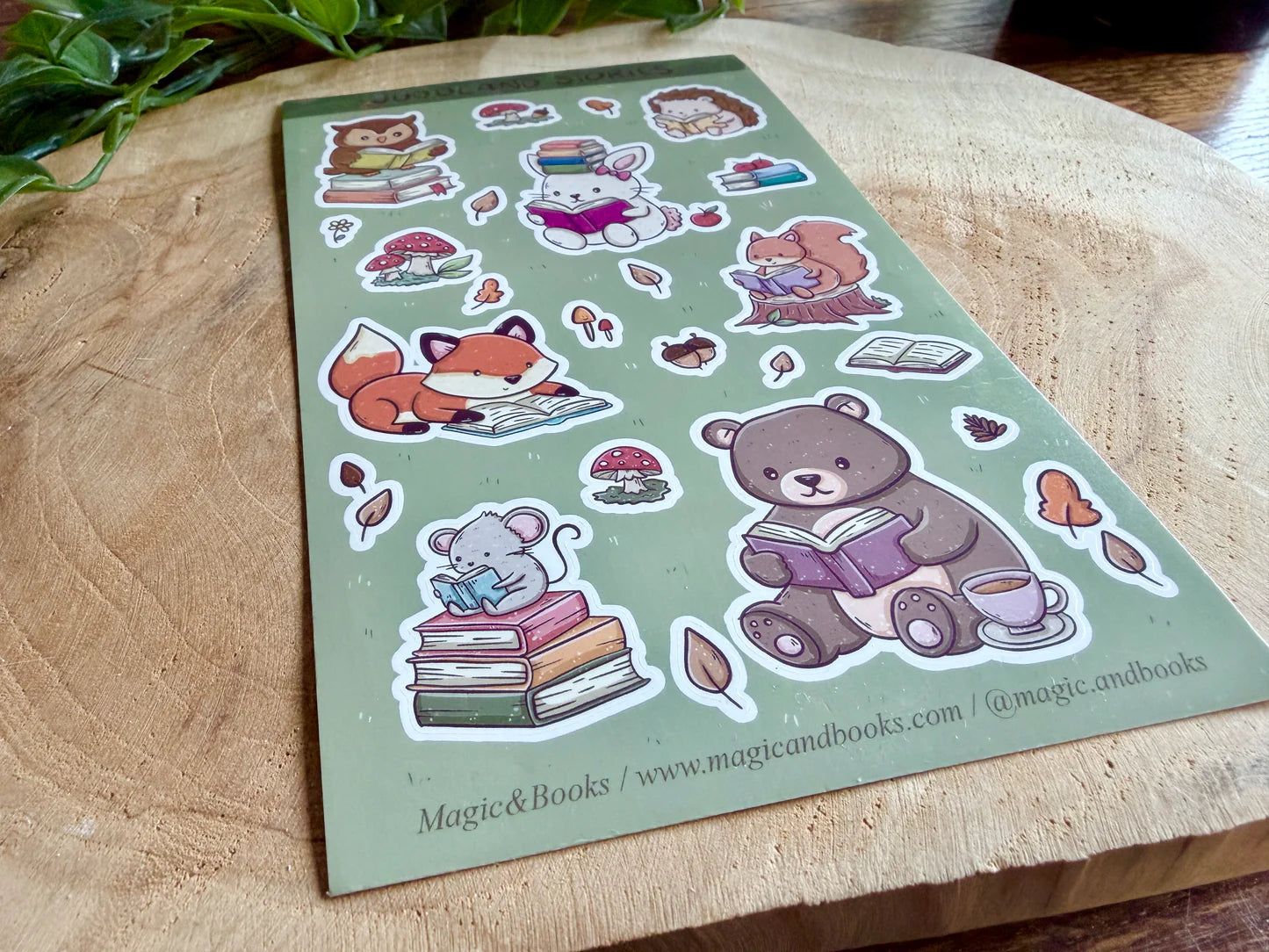 Feuille de Stickers - Animaux Forêt