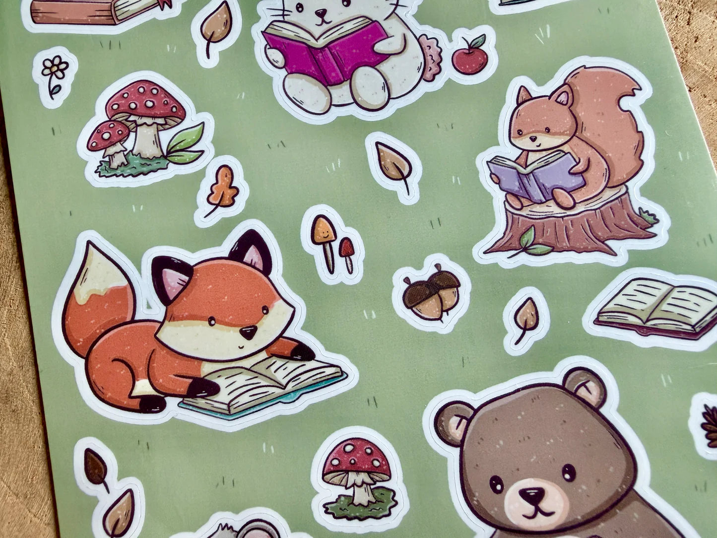 Feuille de Stickers - Animaux Forêt