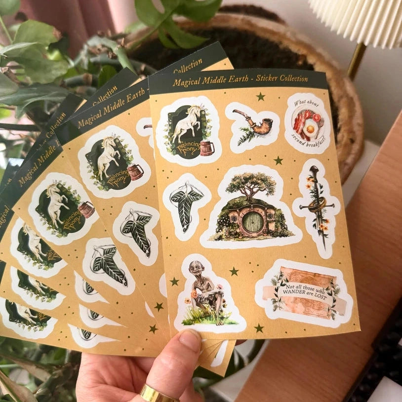 Feuilles de stickers de la Terre du Milieu
