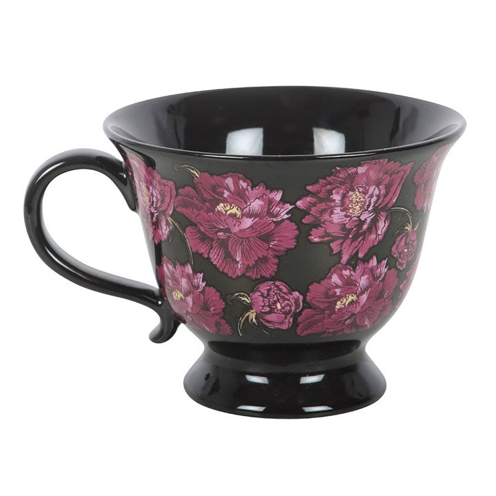 Grande tasse à thé à motif floral « Dark Romance » - La Muchette