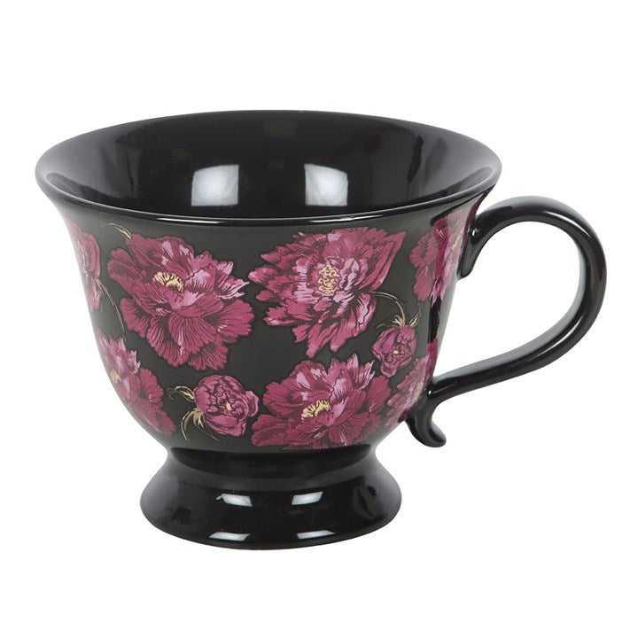 Grande tasse à thé à motif floral « Dark Romance » - La Muchette