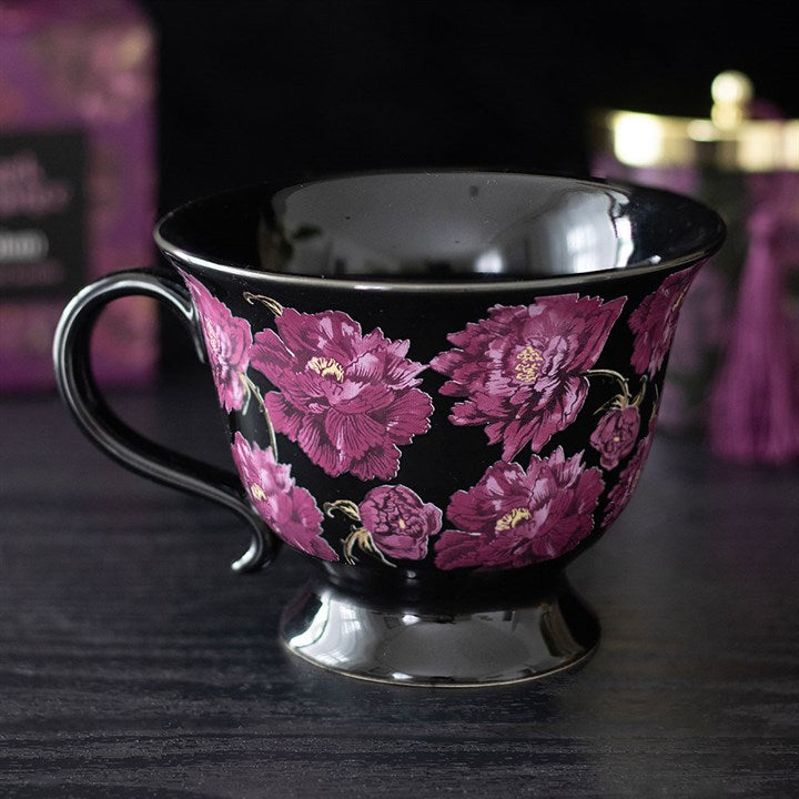 Grande tasse à thé à motif floral « Dark Romance » - La Muchette