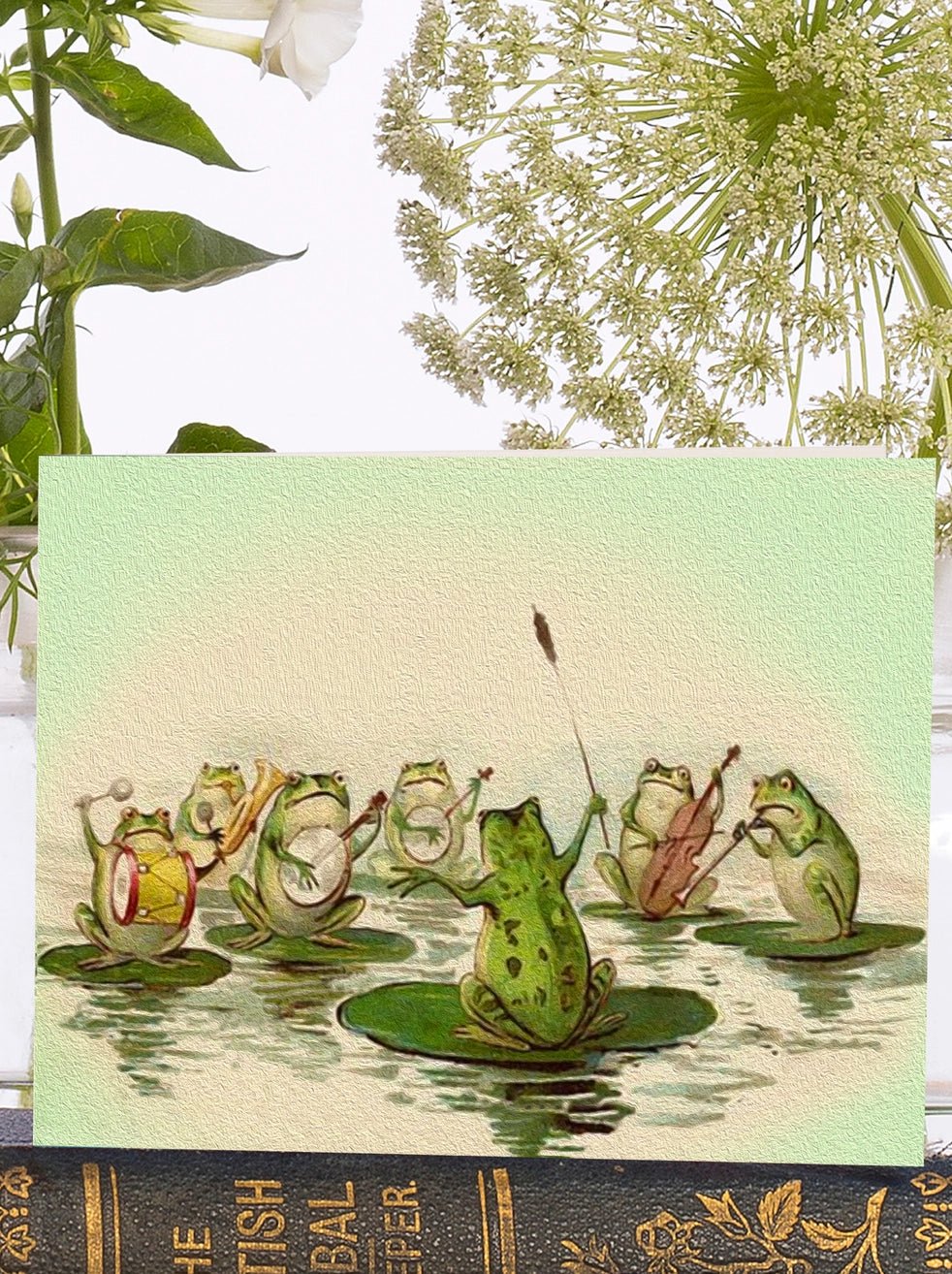Carte de voeux - Orchestre de grenouilles - La Muchette