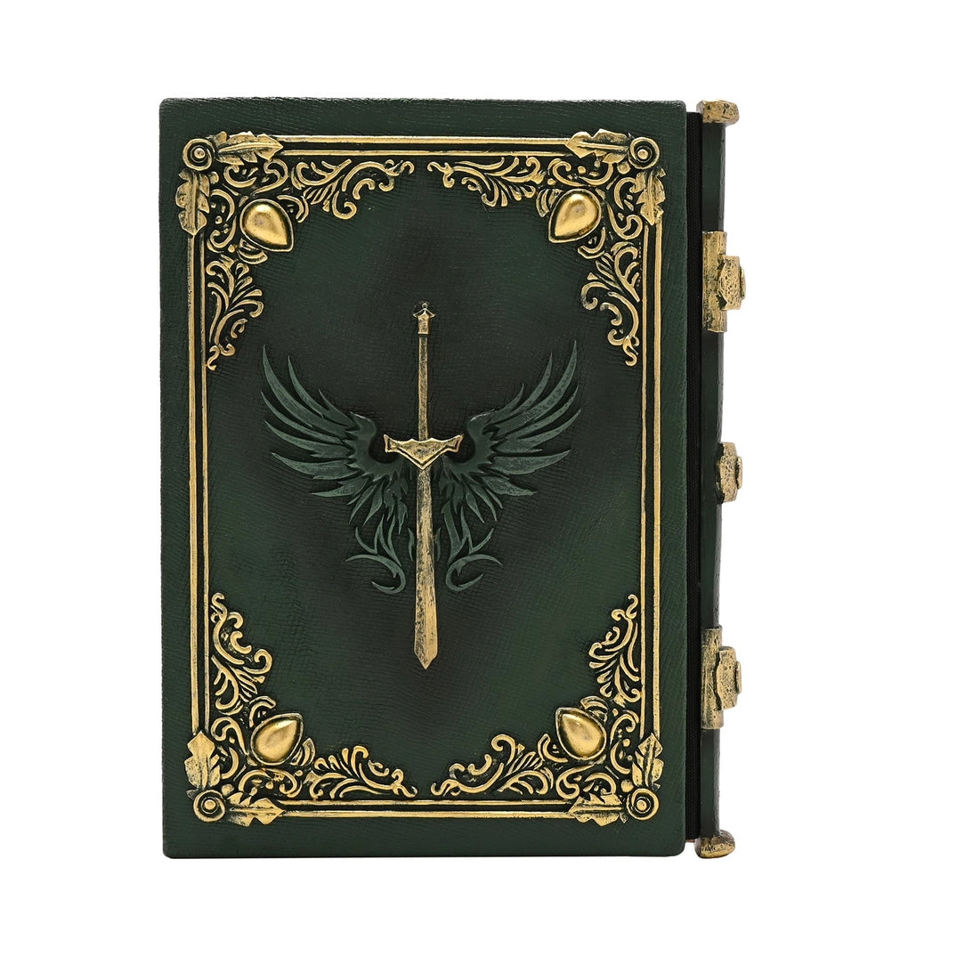 Grimoire 3D Dragon Vert Légendes Mystiques