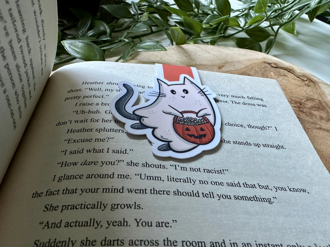 Marque - page magnétique - Chat halloween - La Muchette