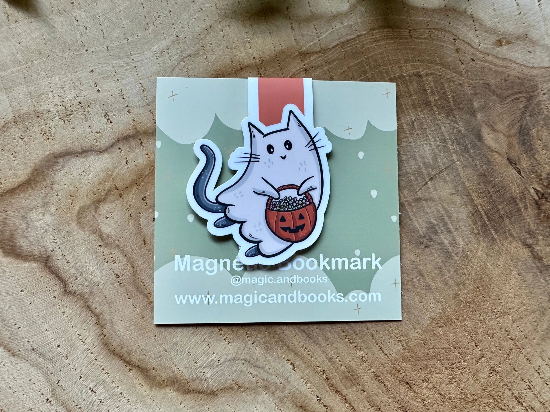 Marque - page magnétique - Chat halloween - La Muchette