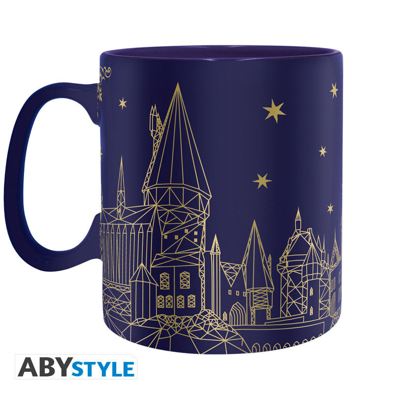 Mug Vif d'Or & Poudlard - Harry Potter - Tasse Bleue Nuit & Dorure (460ml) - Céramique
