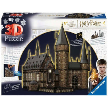 Puzzle 3D Château de Poudlard : Grande Salle - Night Edition (643 pièces)