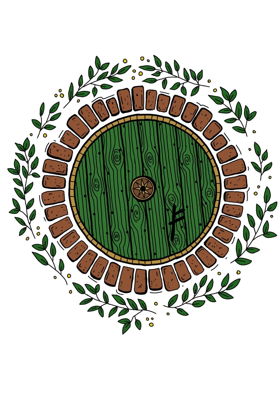 Sticker Porte de Hobbit - La Muchette