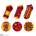 Lot de 3 paires de chaussettes courtes Gryffondor - La Muchette