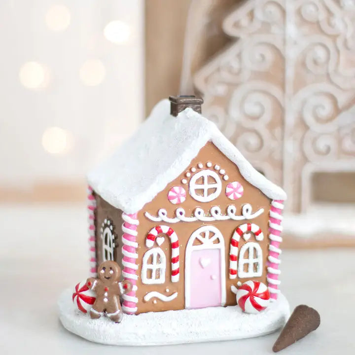 Brûle encens de Noël - Maison en pain d'épice