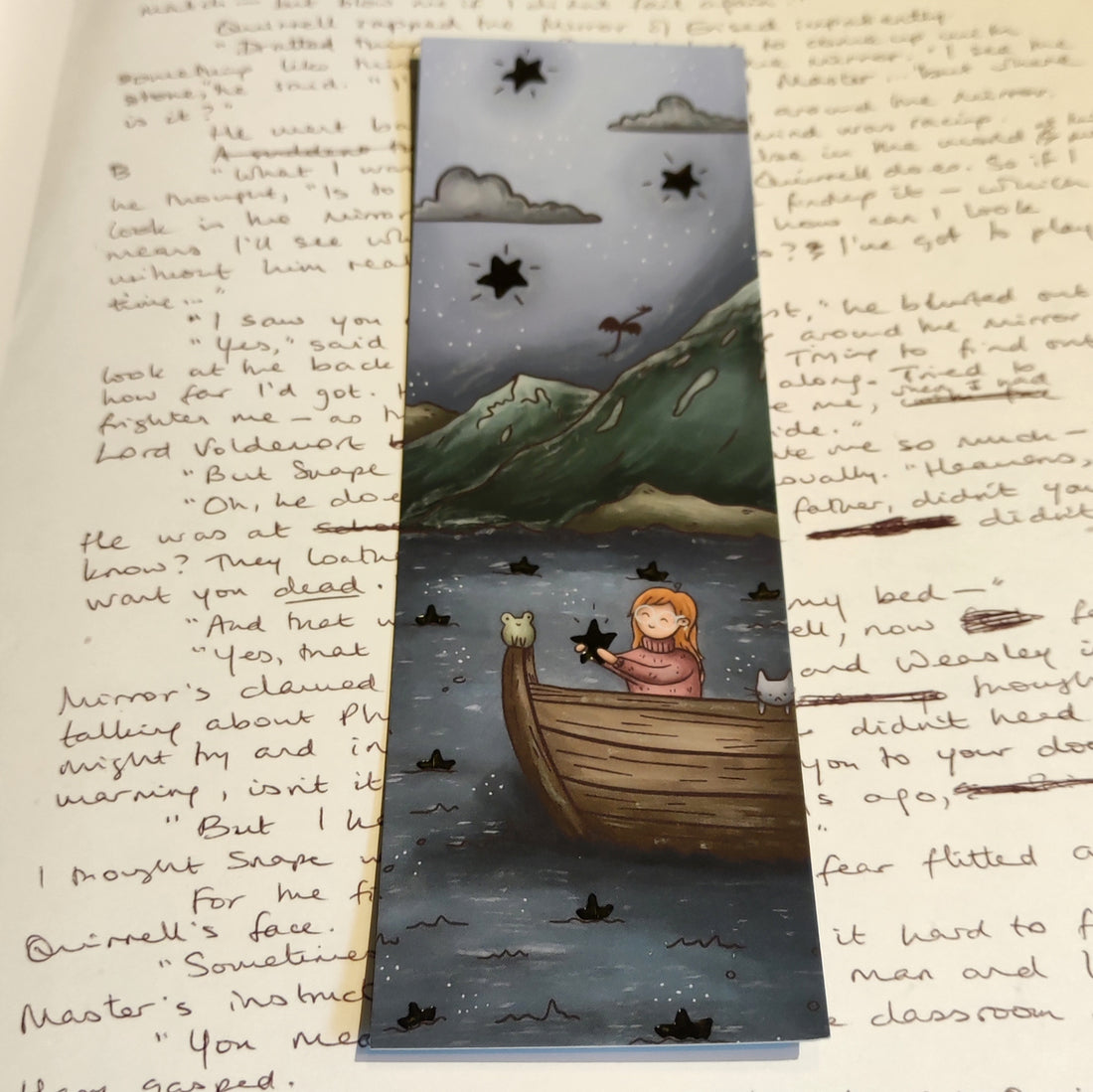 Marque-page Barque sous les étoiles