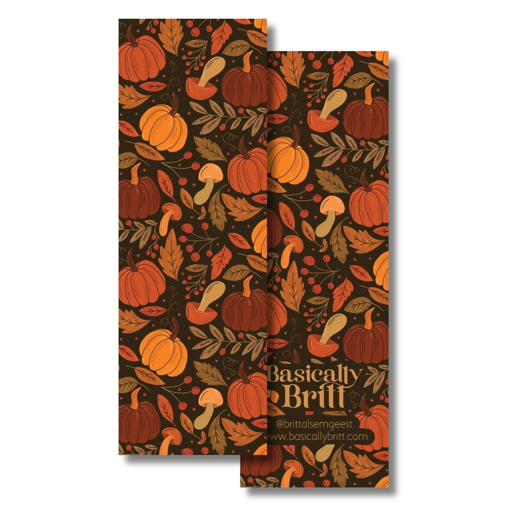 Marque-page - Ambiance automnale avec des citrouilles - La Muchette