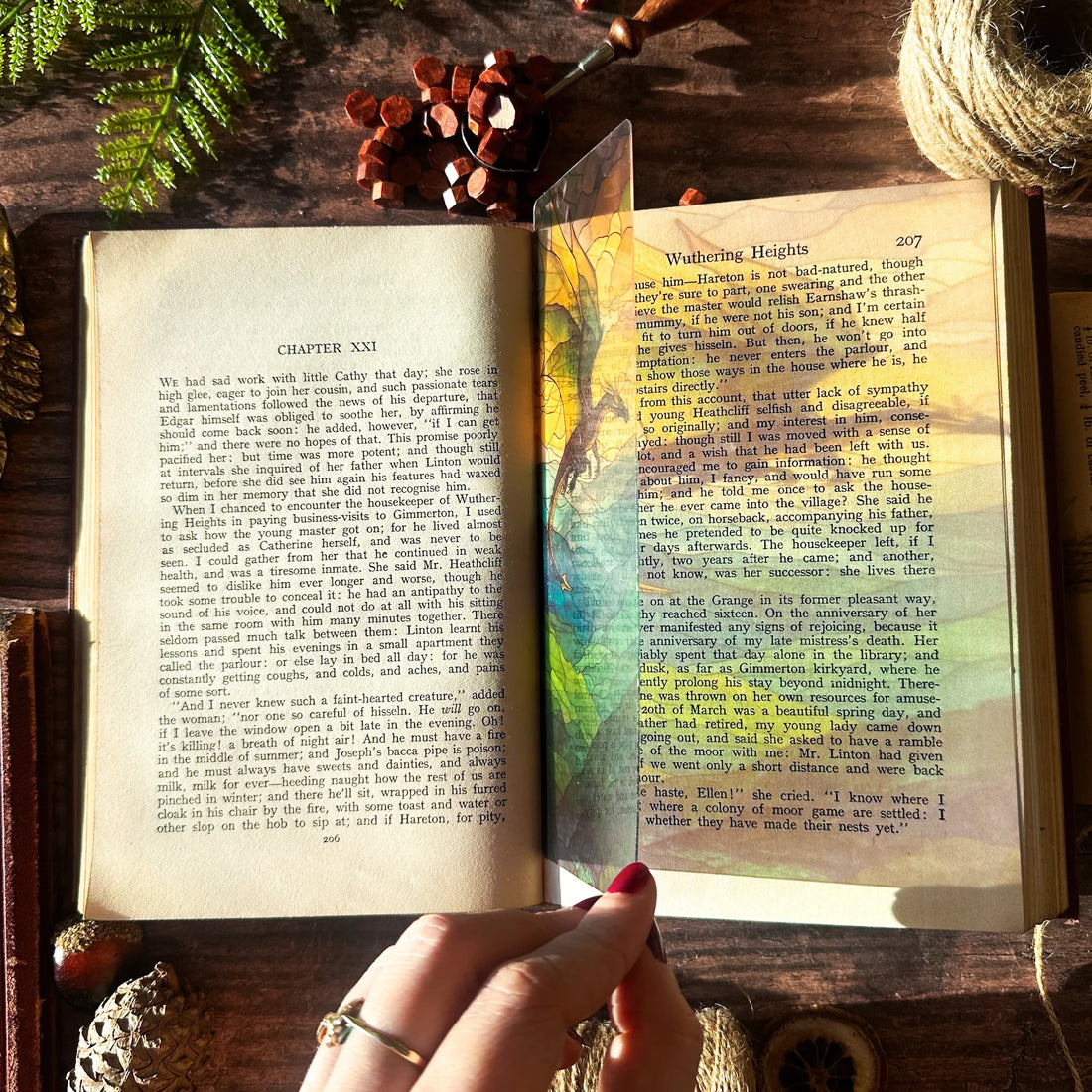 Marque-page Vitrail - Dragon des Monts Brumeux