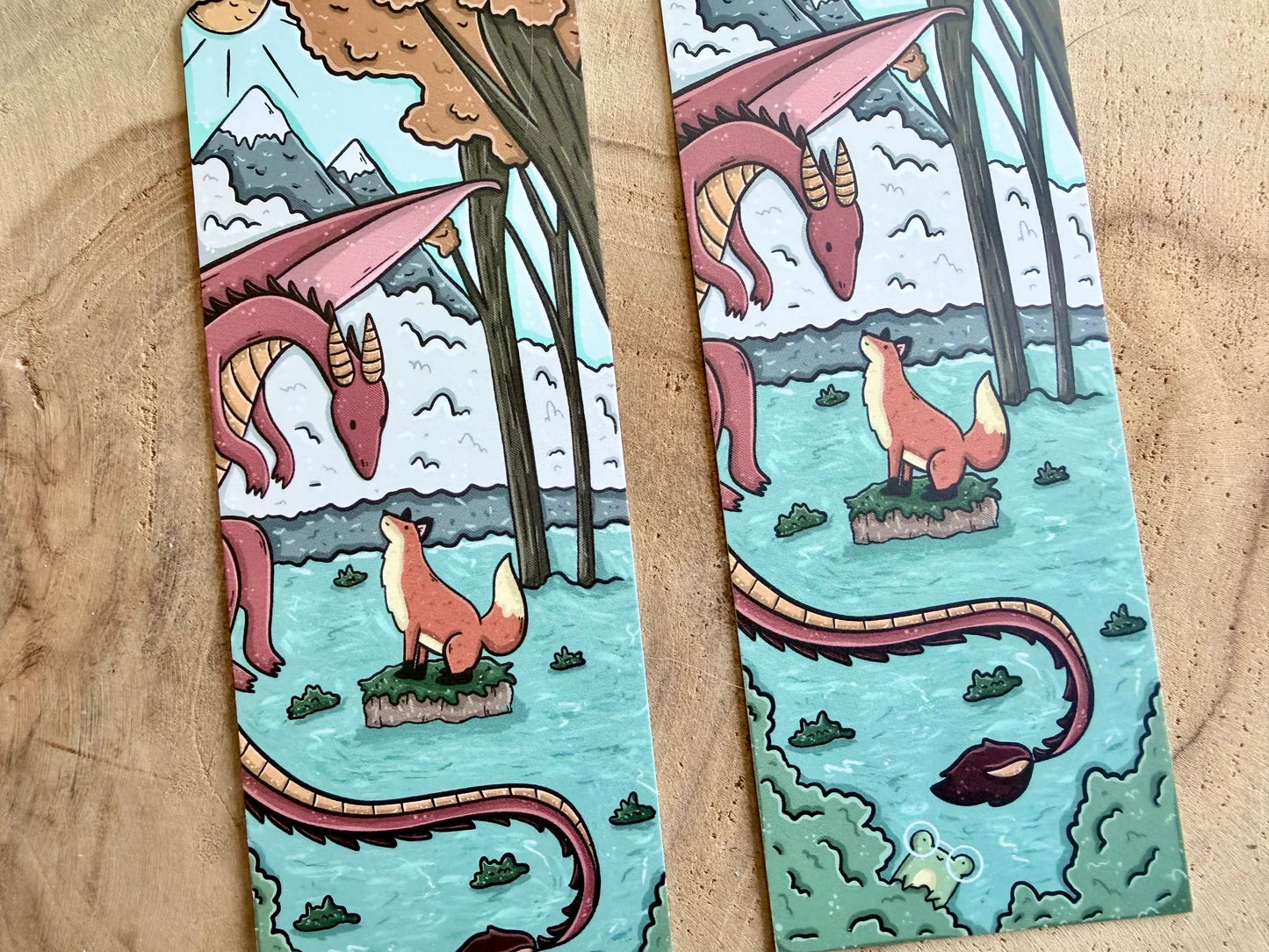 Marque-page Dragon et Renard